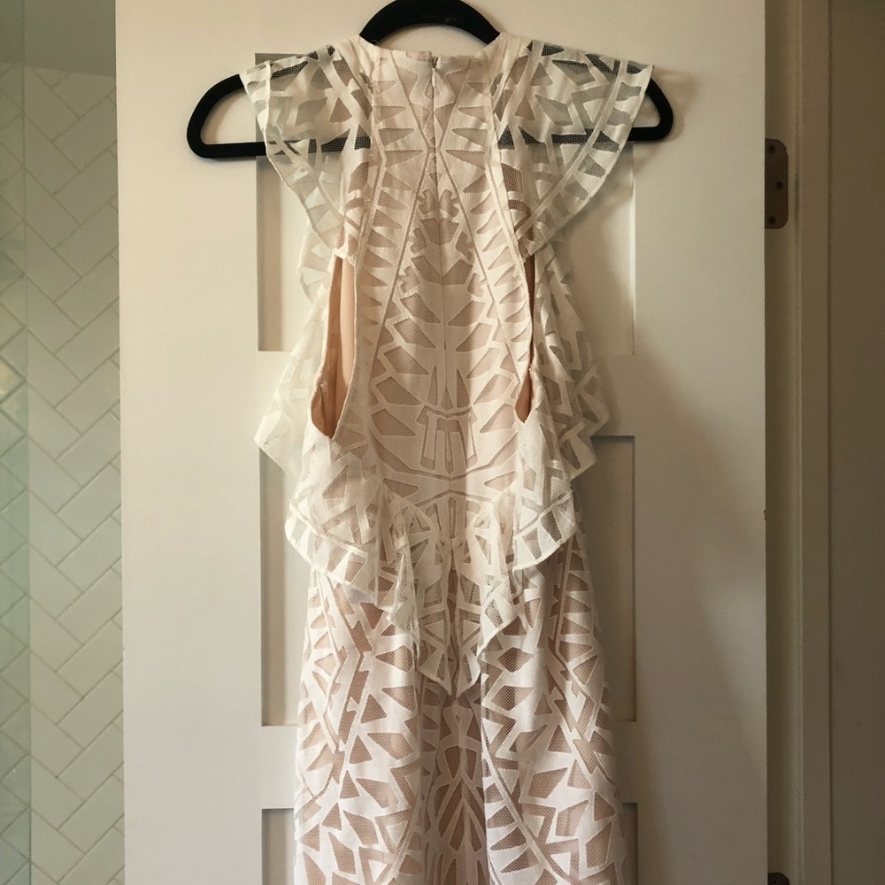BCBG White/Nude Lace Dress
